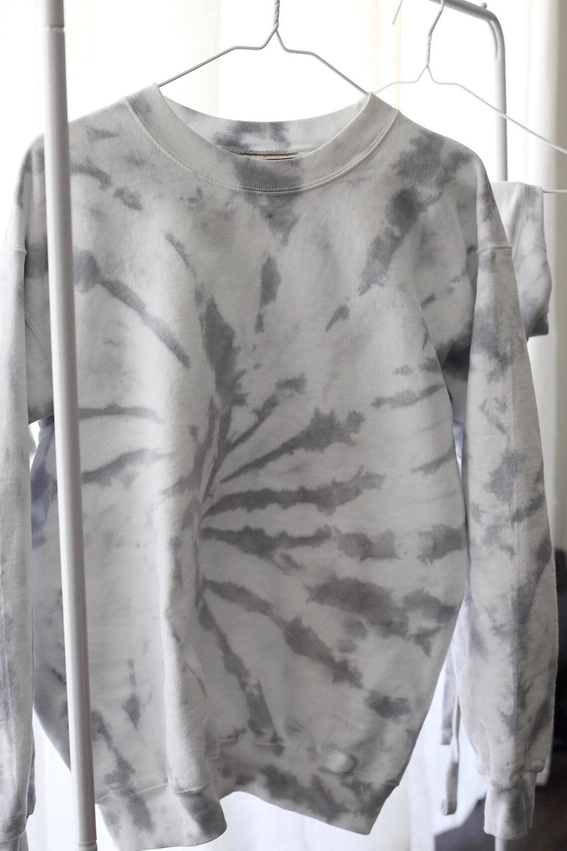 black and white tie dye jogger set