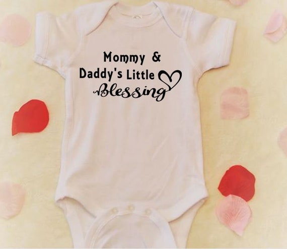 Mommy Daddy S Little Blessing Onesie Baby Girl Clothes Etsy