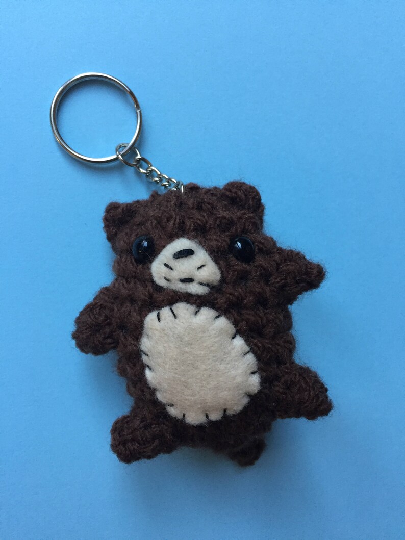Cute Otter Keyring Otter Keychain Animal Keychain Etsy