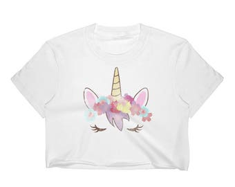 unicorn crop top for kids