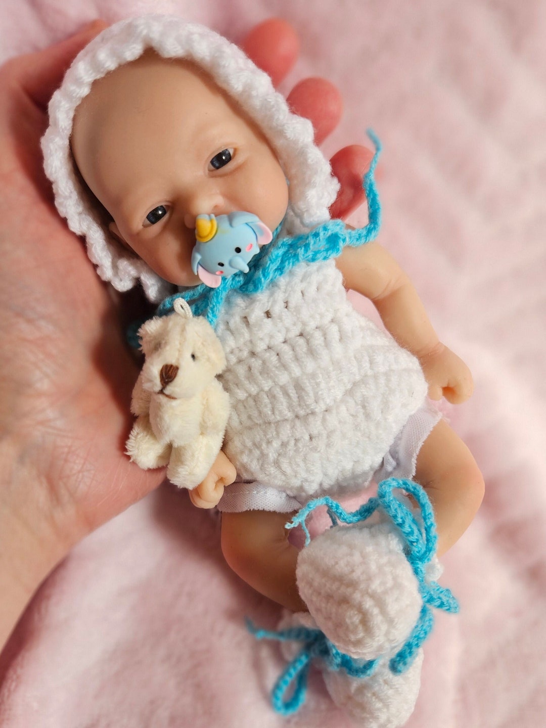 7 Preemie Full Body Silicone Baby Doll sophie paul Lifelike Mini Reborn