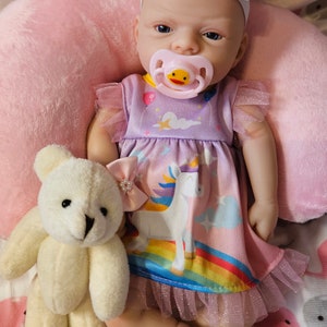 Micro Preemie Full Body Soft Silicone Baby Doll 12 inch/30cm Girl and boy Lifelike Reborn weighted Girl Emma