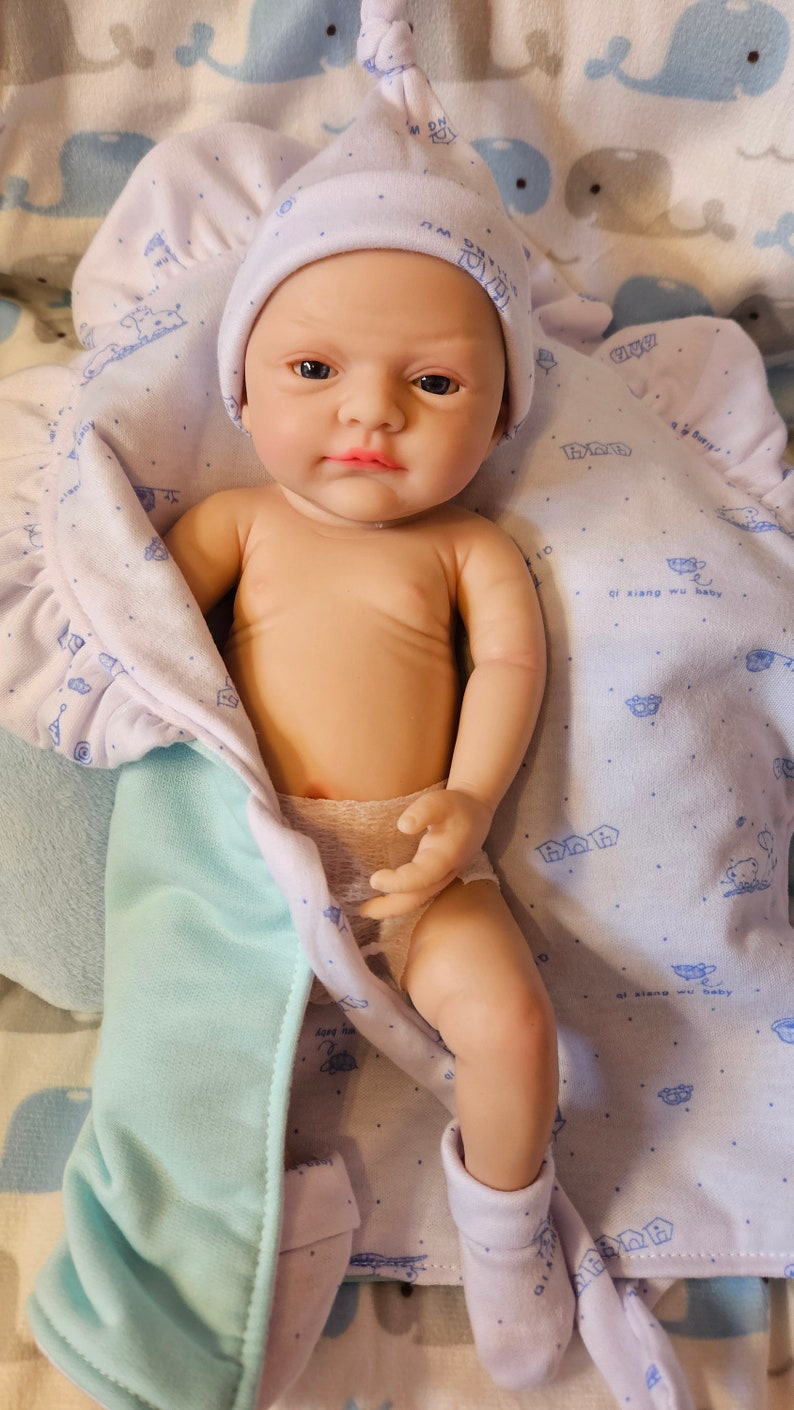 Micro Preemie Full Body Soft Silicone Baby Doll 12 inch/30cm Girl and boy Lifelike Reborn weighted image 5