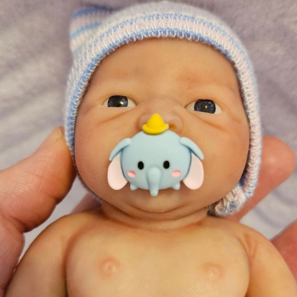 Elephant Dummy for 7" silicone dolls pacifier small dolls