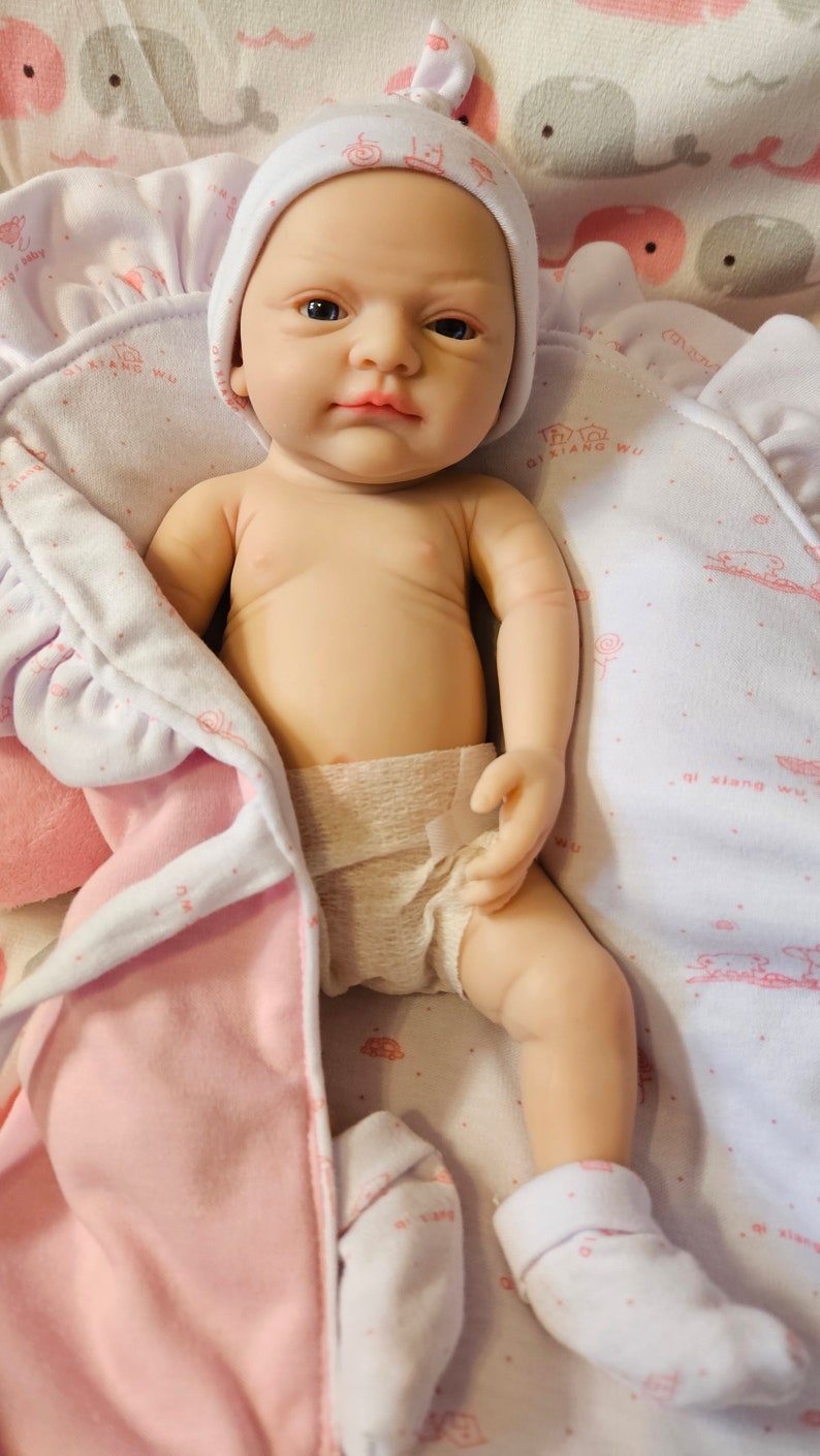 Micro Preemie Full Body Soft Silicone Baby Doll 12 inch/30cm Girl and boy Lifelike Reborn weighted image 8