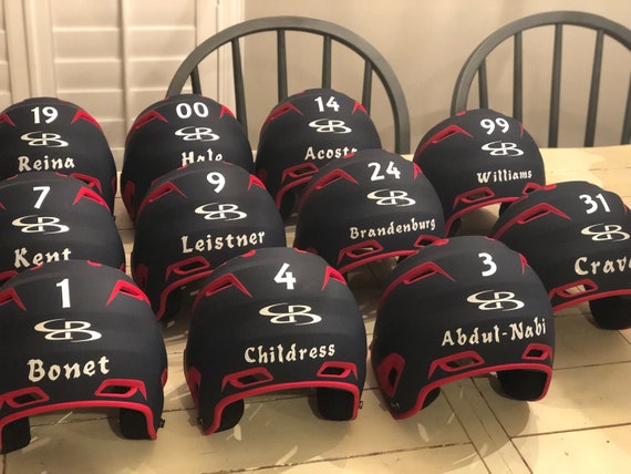 Single Name For Baseball Helmet Custom Baseball Helmet Decal Etsy