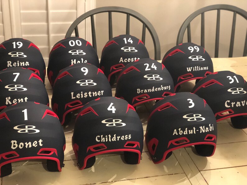 Baseball Helmet Decals Custom Baseball Helmet Decals Etsy