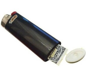 Bic Lighter Standard Size Secret Diversion Safe Handmade with Fake Removable Re-Used Bottom Cover. Pick Color By You