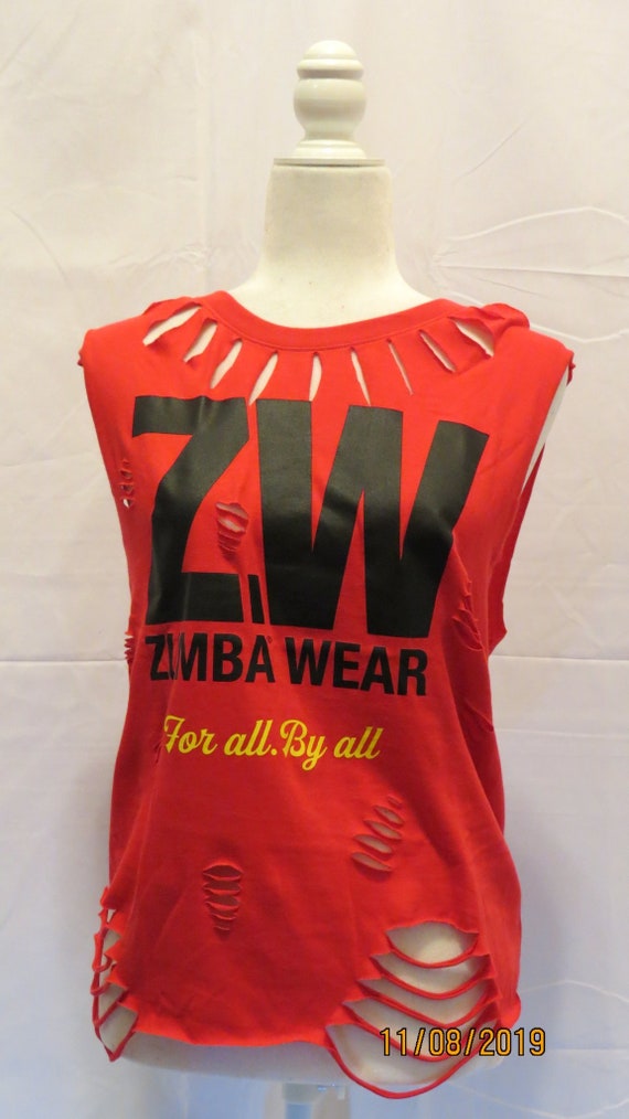 Camisa Zumba Roja Ropa de Zumba Etsy España