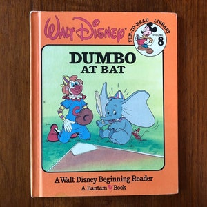 Dumbo at Bat, Walt Disney Fun-to-Read Library Volume 8, vintage hardcover book