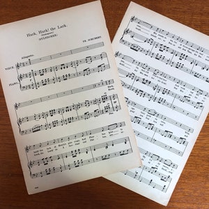 Hark, Hark! the Lark (Standchen), by Franz Schubert, vintage sheet music, 1895, Schirmer&#39;s Library of Music Classics, voice and piano