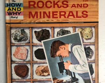 The How and Why Book of Rocks and Minerals, by Nelson W. Hyler, Illustrated by Kenyon Shannon, 1960, vintage hardcover children's book