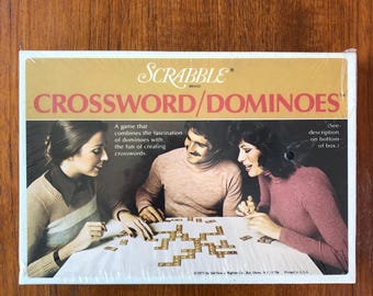 Scrabble Brand Crossword/Dominoes, NEW in wrapper, 1975, vintage board game
