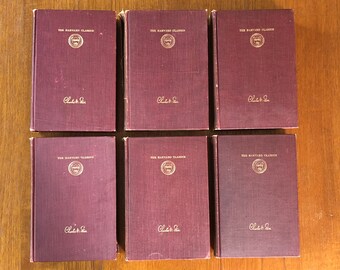 The Harvard Classics, ed. by Charles W. Eliot, 1910, lot of 6 hardcover antique books