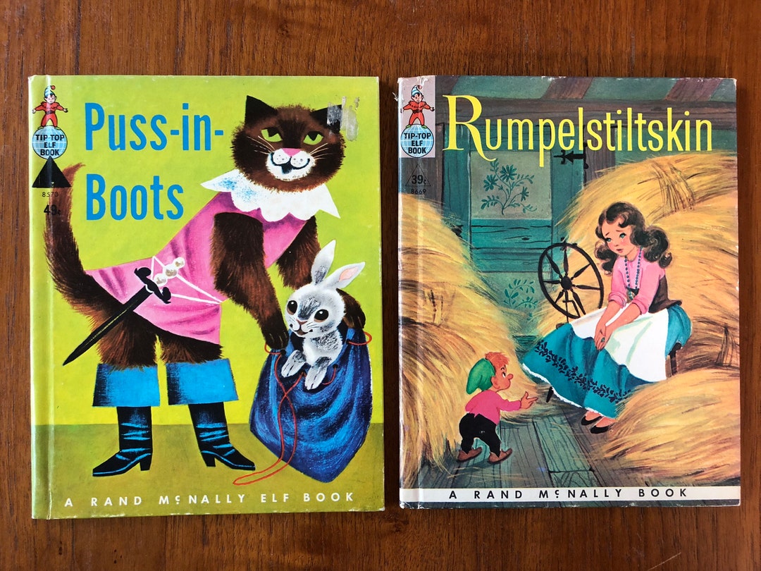 Pussinboots and Rumpelstiltskin 1950s Set of 2 Books Etsy