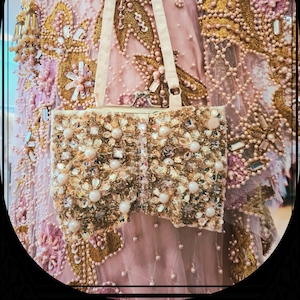 Flapper evening bag 1920 encrusted with jewels bag vintage beaded bag gold beaded sequinned bag Art Deco evening bag purse