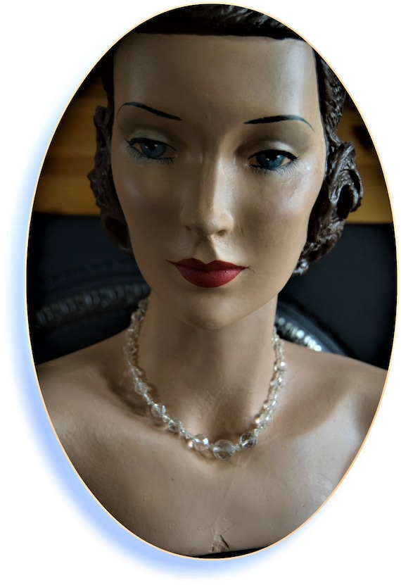 Vintage Beautiful 1940's Art Deco real clear cryst