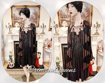 Flapper Downton Abbey dress Great Gatsby dress 1920s Flapper day dress 1920s casual everyday  garden party dress Charlston dress UK 10 US 6