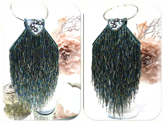 flapper evening bag 1920s tasseled bag flapper bea