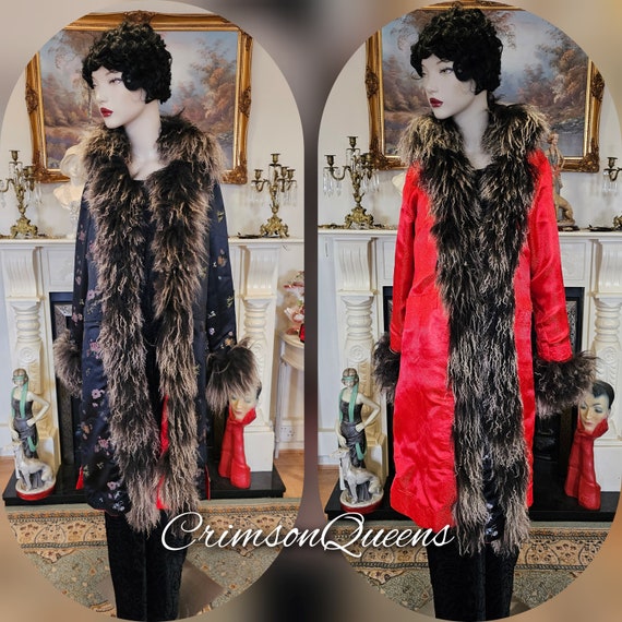 Vintage Satin Silk Japanese Jacket 1920s Art Deco Oriental Soft