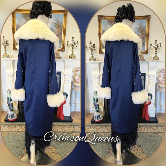 Art Deco Coat Flapper Coat 1920s Coat Vintage Opera Fur Midi Coat