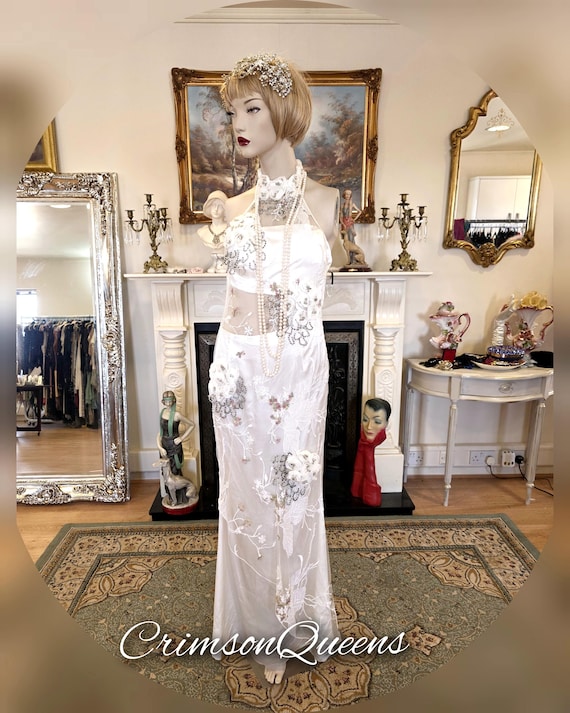 Flapper Dress Great Gatsby Dress 1920s Dress Art Deco Wedding Net