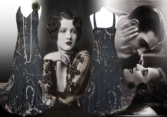 Art Deco Downton Abbey 1920s style vintage embell… - image 4