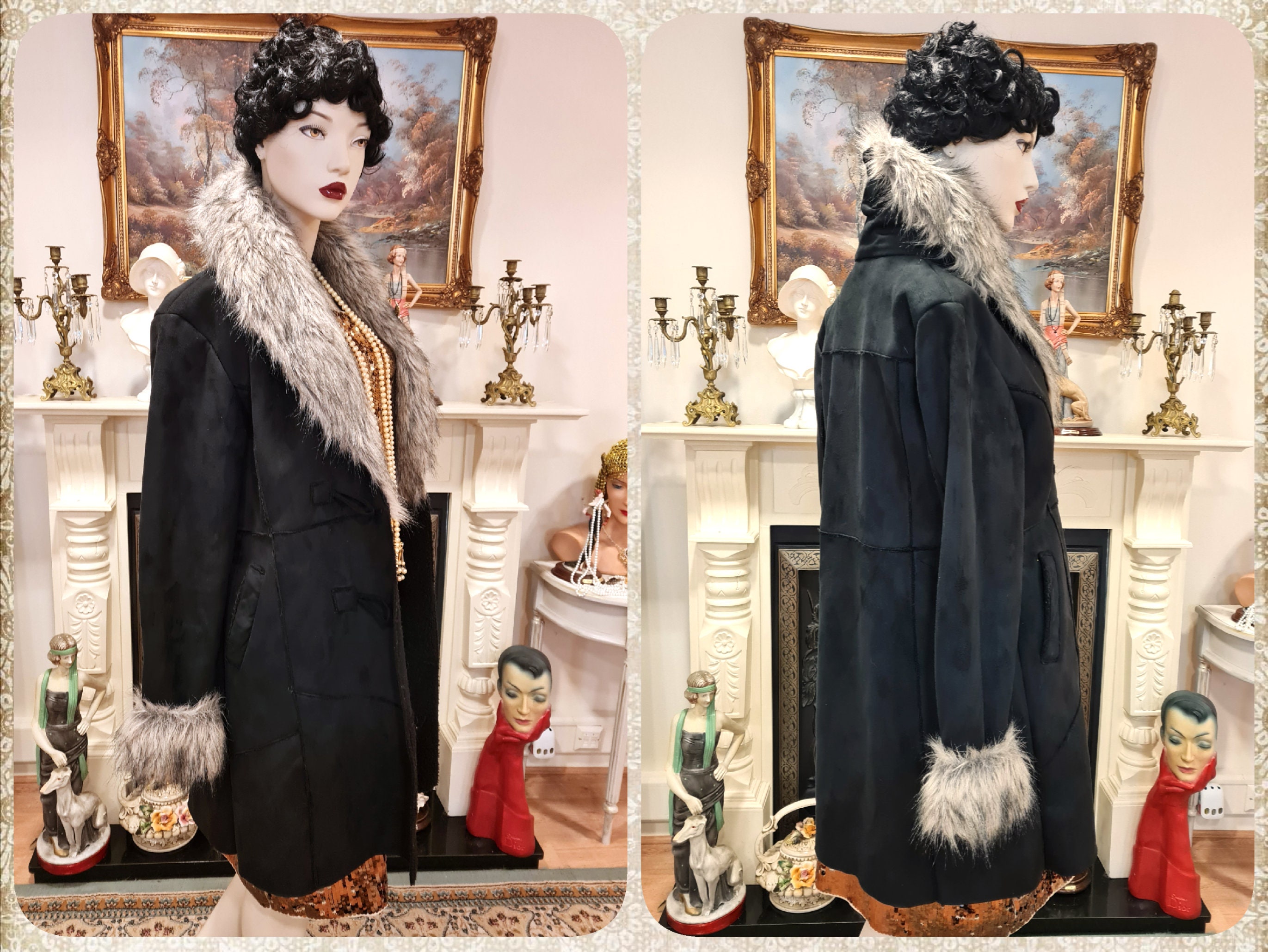 amerivintageDEFORMATIONCOLLARSHAGGY COAT Ameri DEFORMATION COLLAR 