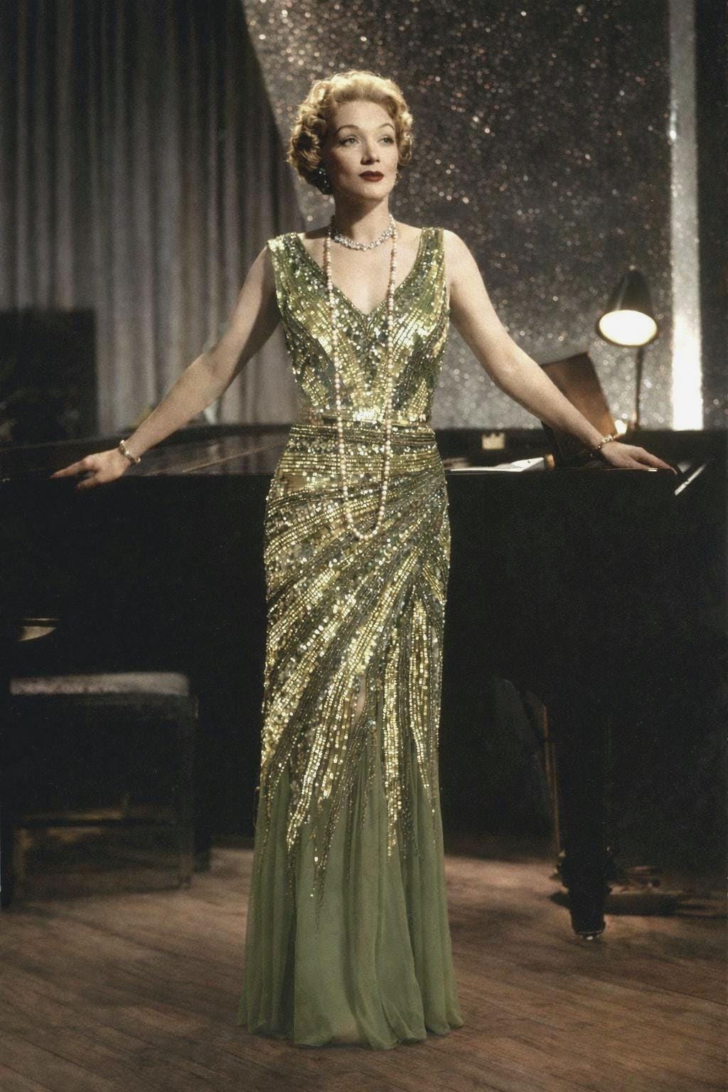 Green Art Deco Dress - Etsy