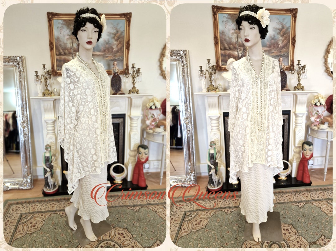 Vintage 1920s Kaftan Dress Bohemian Gypsy Hippy Boho Wedding Art