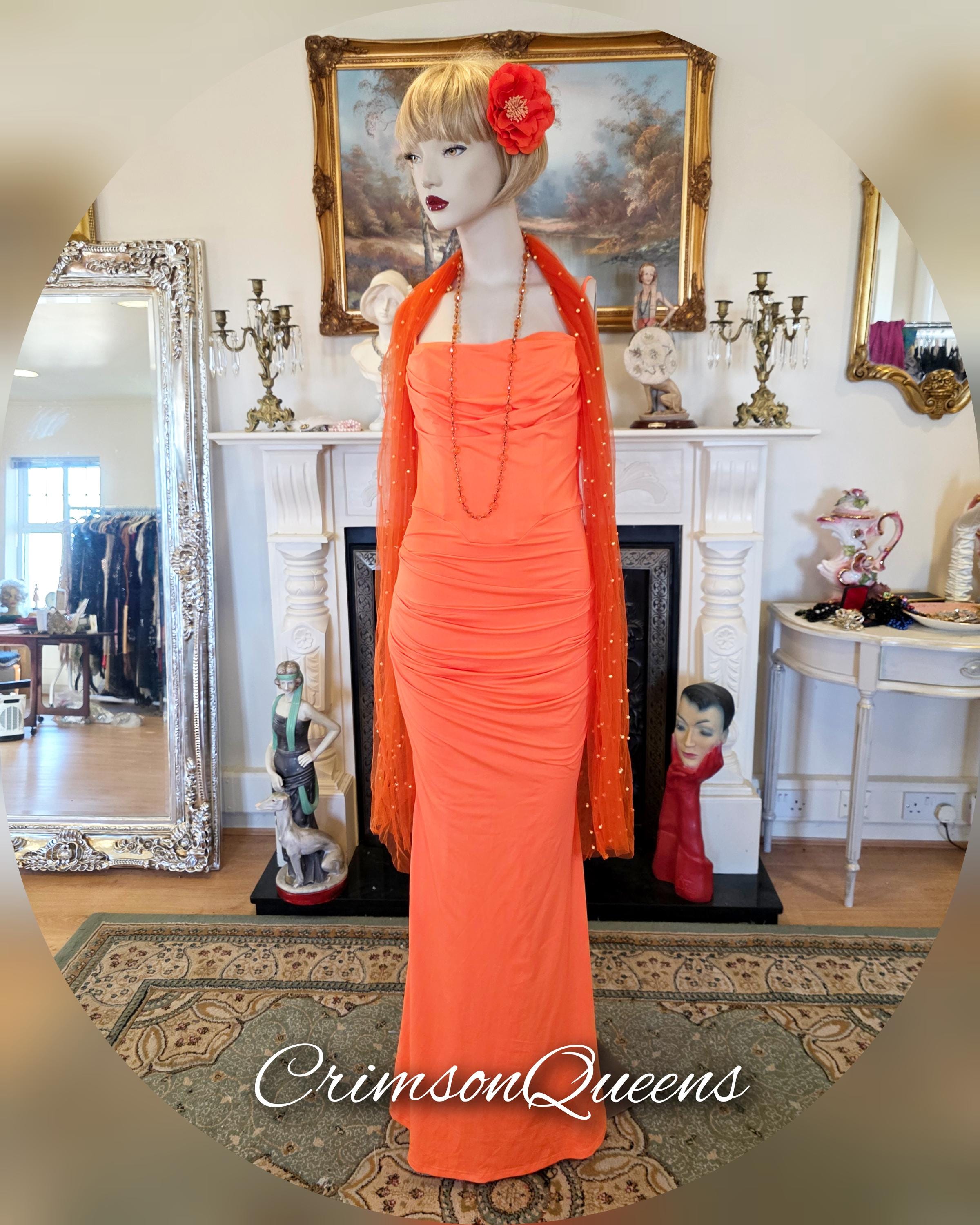 Marilyn Monroe Orange Dress - Etsy