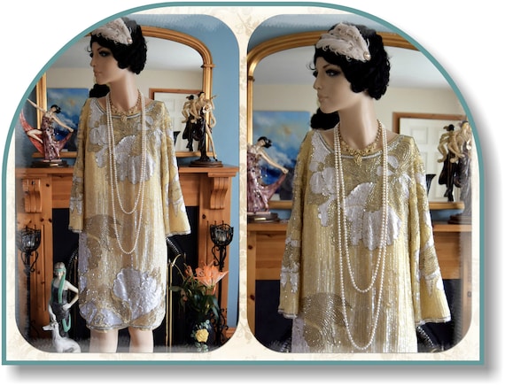 1920s bride Downton Abbey dress Great Gatsby dres… - image 1