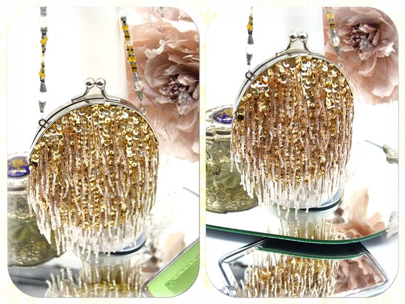 Flapper evening bag 1920s tasseled bag flapper bea
