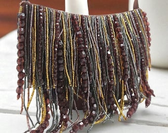 Flapper evening bag 1920s tasseled bag flapper beaded bag vintage beaded bag old mauve violet beaded sequin bag Art Deco evening bag purse