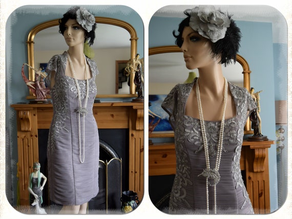 1920s dress with sleeves uk sales