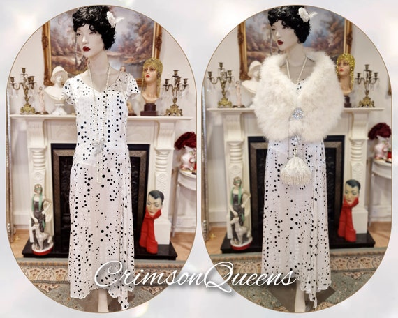 1930s  Vintage Downton Abbey dress Avant Garde 10… - image 1