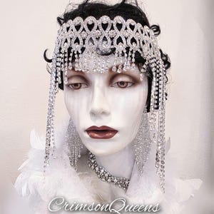 NWT 1920s Beaded Rhinestone Headband Flapper Gatsby Amazon.com: BABEYOND 1920s Flapper Headband Crystal Great  main image 4