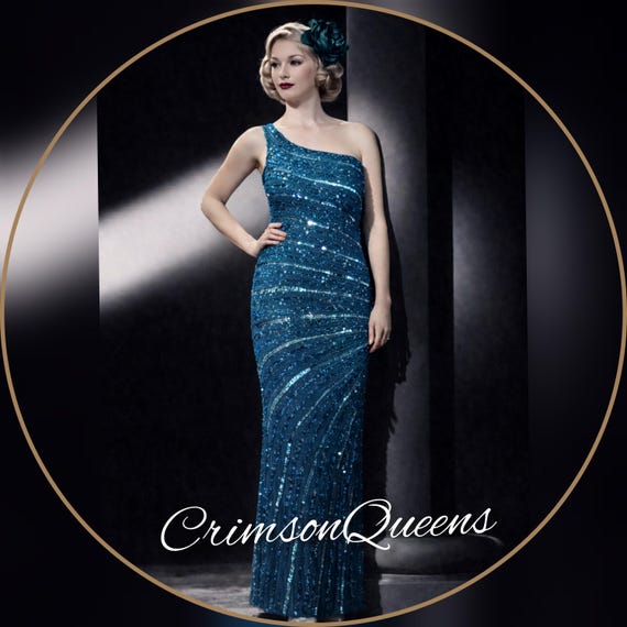 1920s 1930s Art Deco Maxi Long One Shoulder Emerald Green Floor Length Special Ocassion Gown Dress With Low Cut Back Size UK 12 US 8 - Etsy Israel 1920s 1930s Art Deco Maxi Long One Shoulder Emerald Green Floor Length Special Ocassion Gown Dress With Low Cut Back Size UK 12 US 8 - Etsy Israel