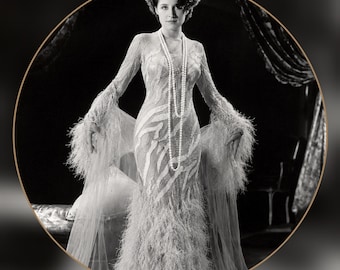 Flapper Wedding 1920s Dress Great Gatsby Art Deco Bride Dress Flapper Bride Vintage Beaded White Dress Size UK 8 10 14 US 4 6 Small