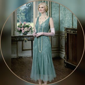 Flapper Dress 1920s Dress Great Gatsby Dress Downton Abbey Dress Vintage Mint  Green Aqua Mesh Beaded Etheral Dress Size UK 12 US 8 - Etsy