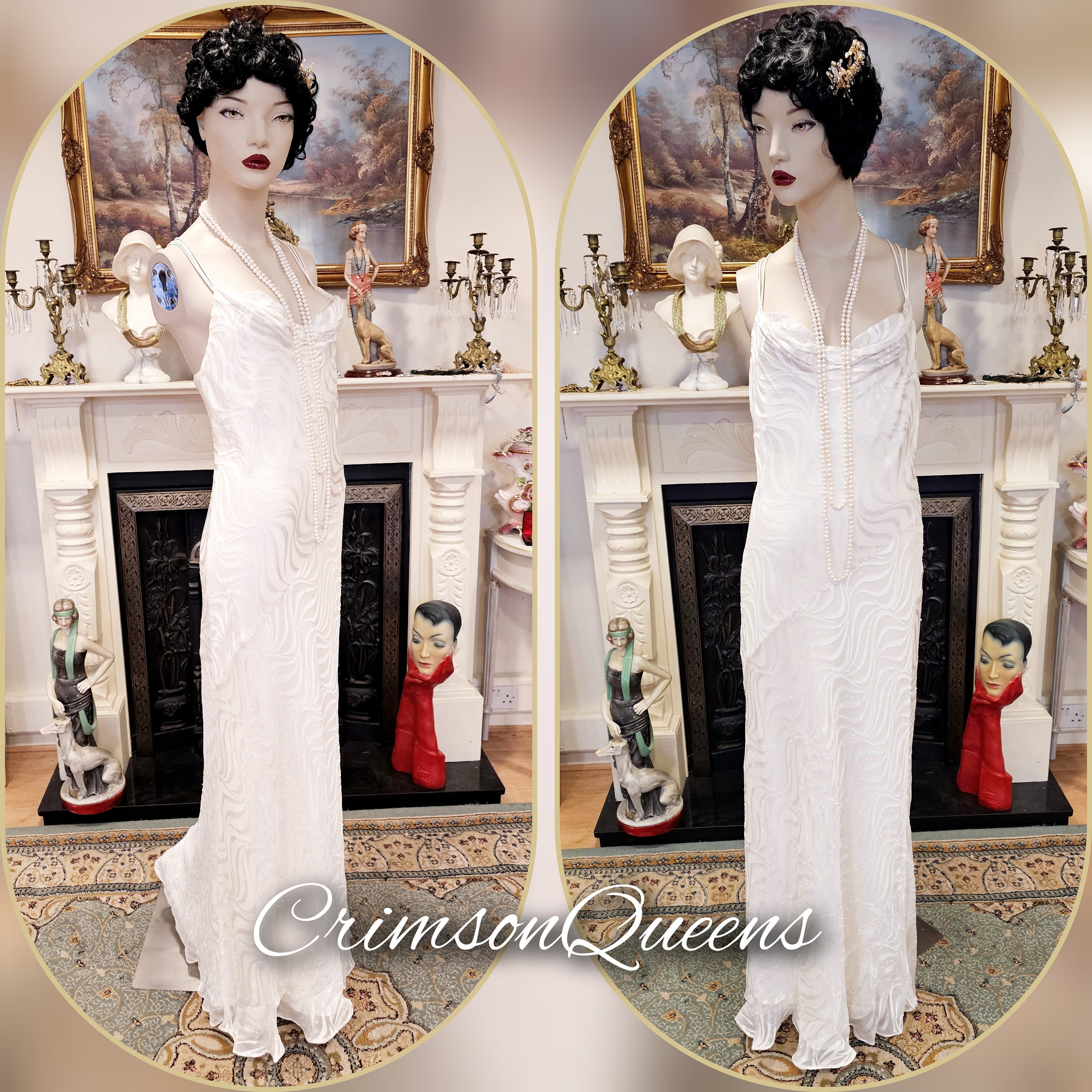 1920s white dress discount