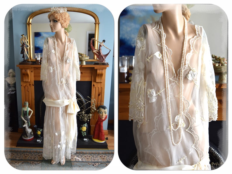 Art Déco années 1920 robe de mariée flapper robe de mariée | Etsy