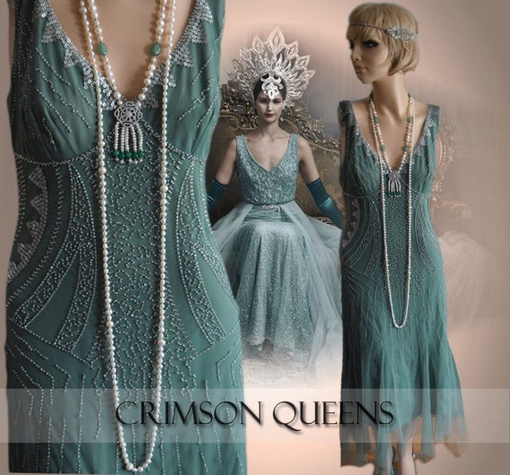 green emerald velvet dress Green 20s Gatsby Flapper Dress | Latin Dance Dress | Pretty Eccentric main image 1