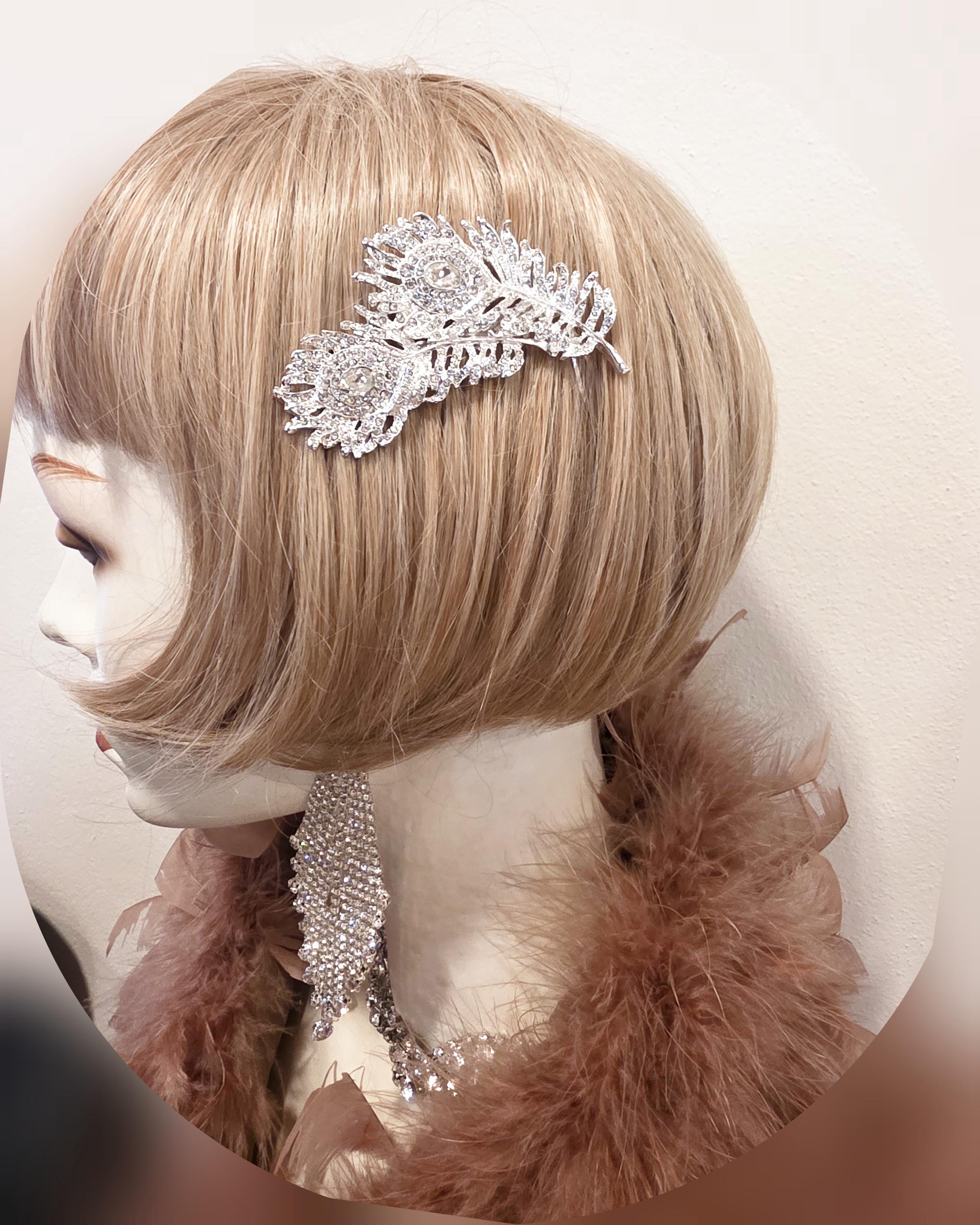 Art Deco Vintage Great Gatsby 1920s Crystal Rhninestone  display picture 2