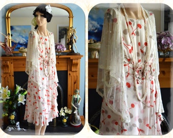 1920s garden party dress