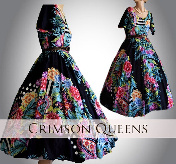 PHOOL Stunning Vibrant Full Circle 1960's Rockabil