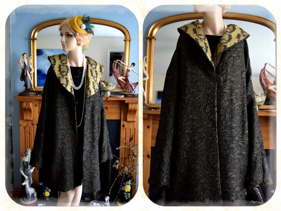Vintage opera faux reversible double sided Art Dec