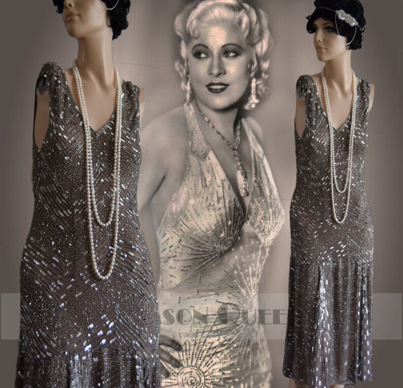 Flapper Dress 1920s Dress Downton Abbey Dress Great Gatsby - Etsy