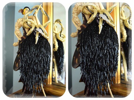 Flapper evening bag 1920s tasseled bag flapper bea