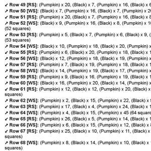 Halloween Svart Katt Filt C2C Virkmönster PDF – Katt med gröna ögon Pixel Square Filt Pumpa Grafdiagram Hörn till hörn-diagram bild 3